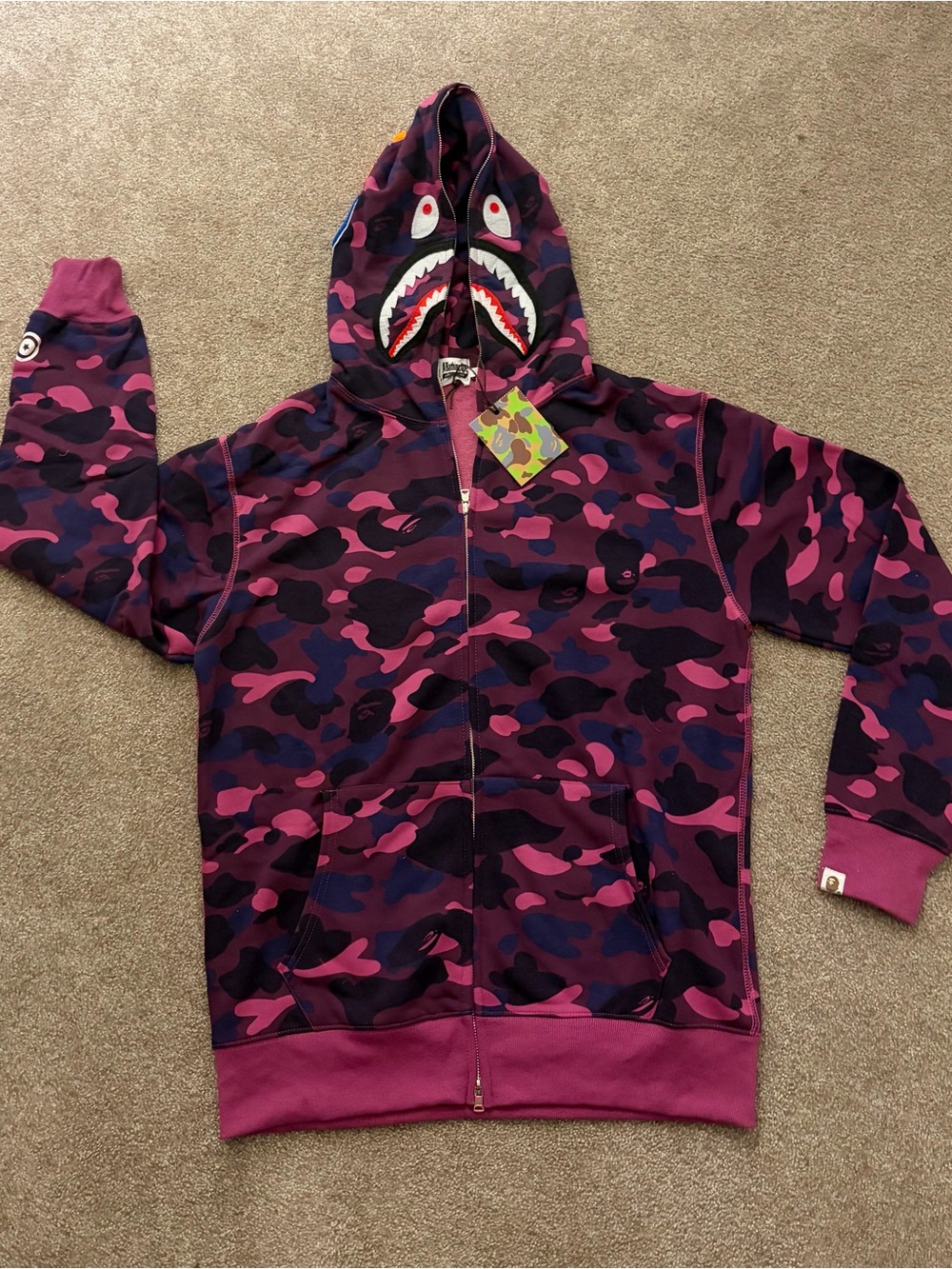 Bathing Ape/BAPE purple zipup hoodie